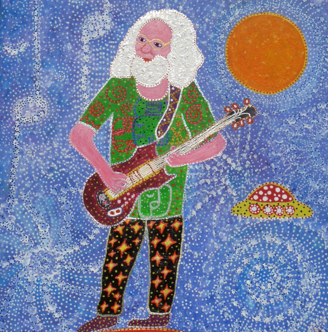 Jerry Jams Jerry Garcia Giclee Canvas Print of Painting of Etsy