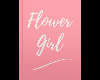 フラワーガールのピンクのジャーナルハードカバーギフト、ブライダルパーティーの花嫁からのウェディングギフト、ブライダルシャワーパーティーのギフトアイデア
