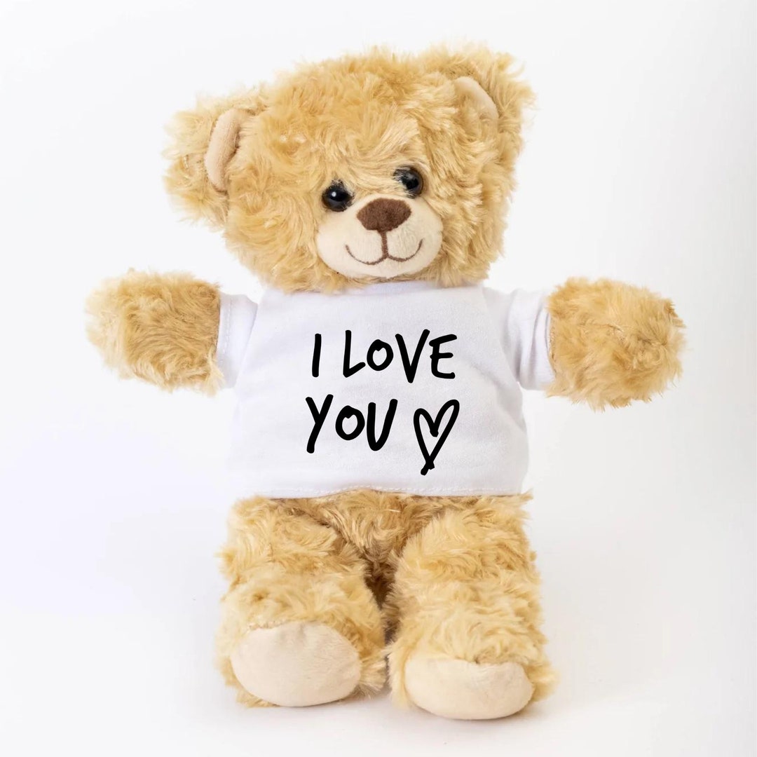 I Love You Teddy Bear for Her I Love You Bear I Love You Etsy