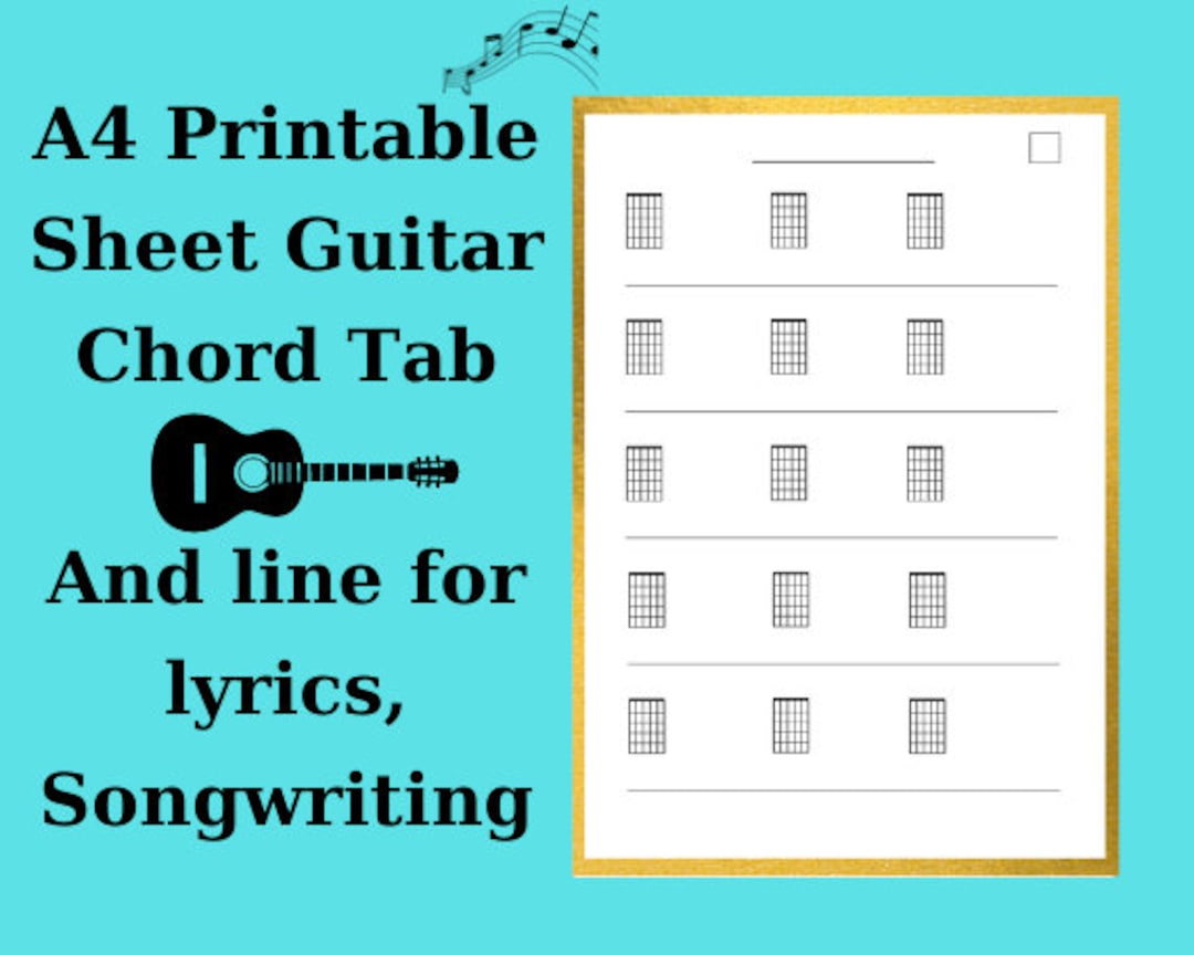 Guitar Tab White Pages, Guitar Sheet Music, PDF Print at Home