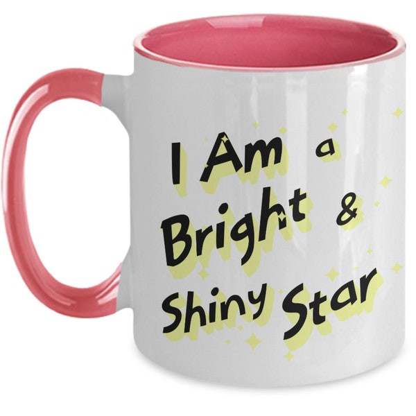 I am enough mug, you are a star cup, gifts for positive energy, Birthday Gifts for Teen Fun Coffee Cup for Girls, Happy Mug, Achievement Mug
