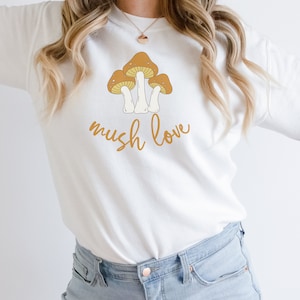 Diseño de sublimación de hongos - Mush Love Much Love Cute Design - Cottagecore SVG - Fungi Festival Nature Shirt Design PNG