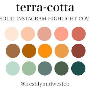 Terra-Cotta Instagram Highlight Covers - Solid Color Instagram Highlight Reel - Instagram Highlight Cover Icons