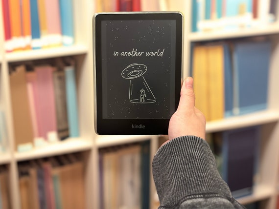 Cute UFO Kindle Era Kindle Lock Screen - Kindle Must Be Ad Free to Use Lock Screen - Kindle Display Cover - EPUB Kindle Girly Wallpaper
