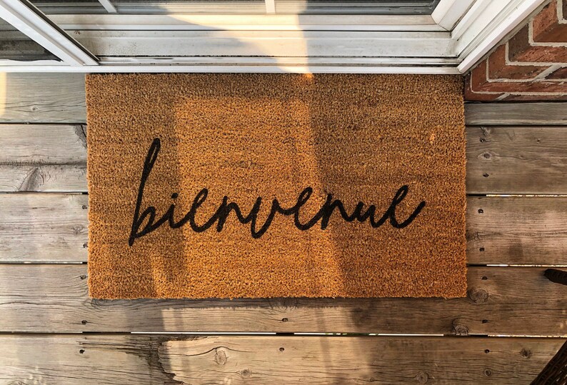 Bienvenue Doormat French Mats Cute Door Etsy