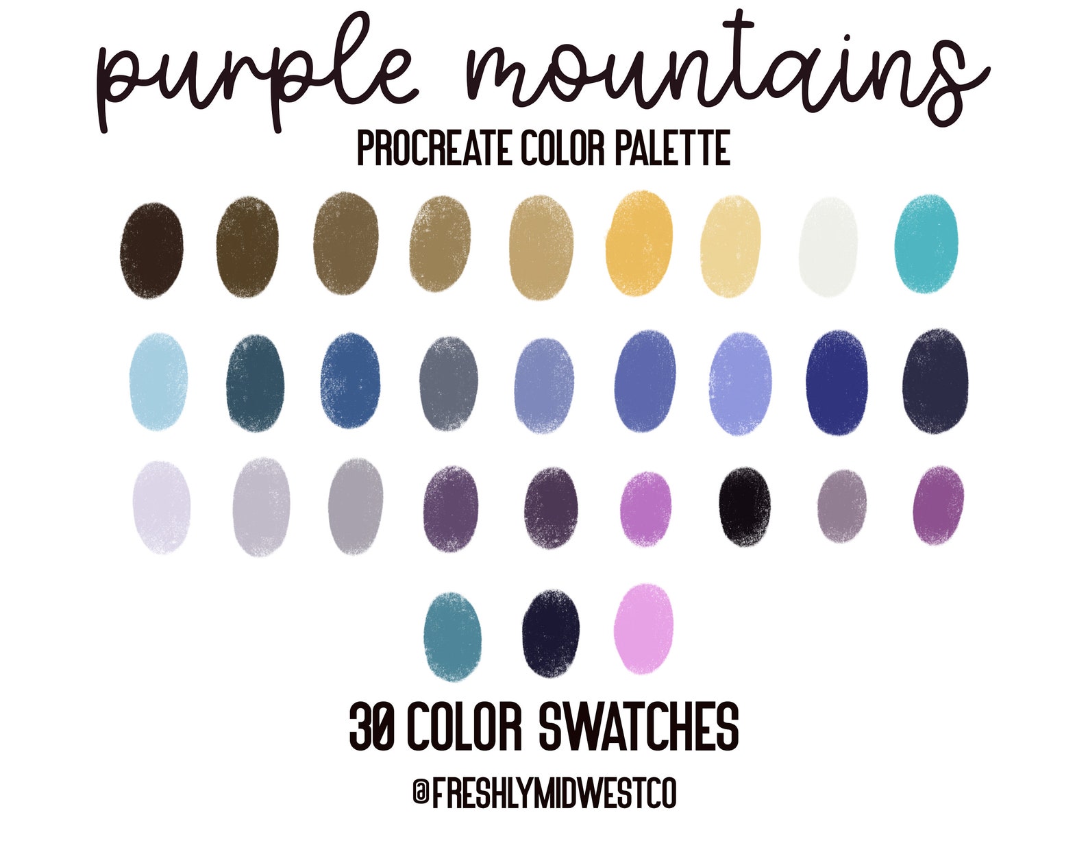 Purple Mountains Procreate Color Palette Ipad Procreate - Etsy