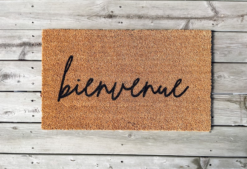 Bienvenue Doormat French Mats Cute Door Etsy