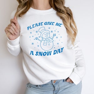 Bitte geben Sie mir einen Schneetag SVG - Schneeflocke Sublimationsdesign - SnowDay Lehrer PNG Stolzer Unterstützer von Schneetag Lehrer Shirt Design Download