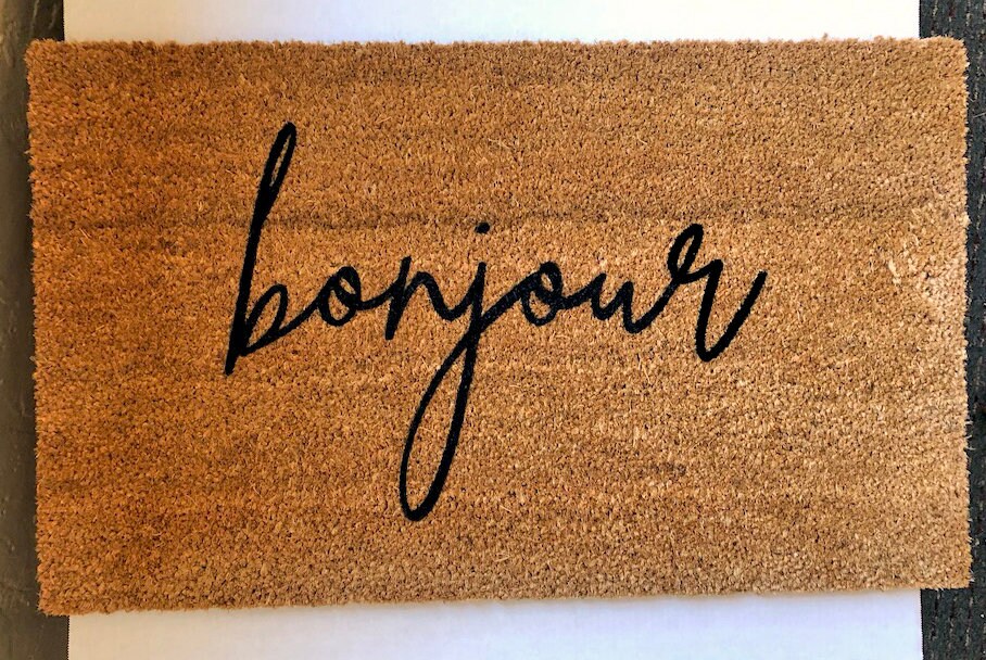 Bonjour Doormat French Mat French Home Decor Etsy