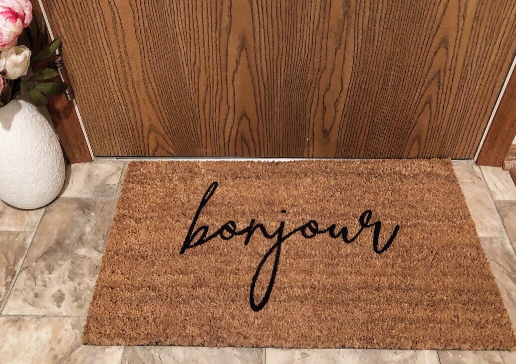 Bonjour Doormat French Mat French Home Decor Etsy