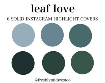 Leaf Love Instagram Highlight Covers - Solid Color Instagram Highlight Reel - Instagram Highlight Cover Icons