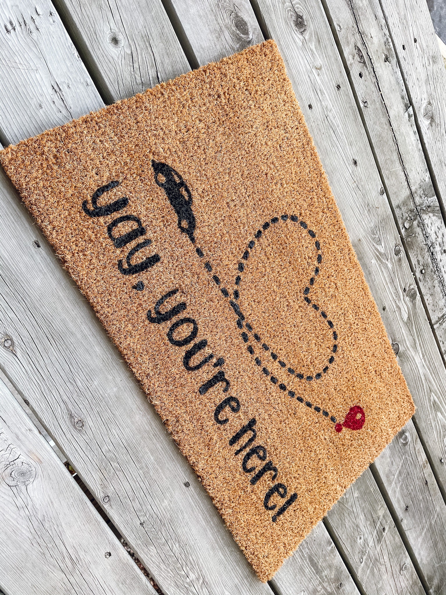 Yay You're Here Mat Cute Entryway Doormat Etsy