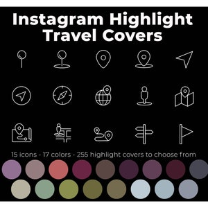旅行 Instagram ハイライト カバー - マップ アイコン Instagram ハイライト リール - Instagram ハイライト カバー アイコン