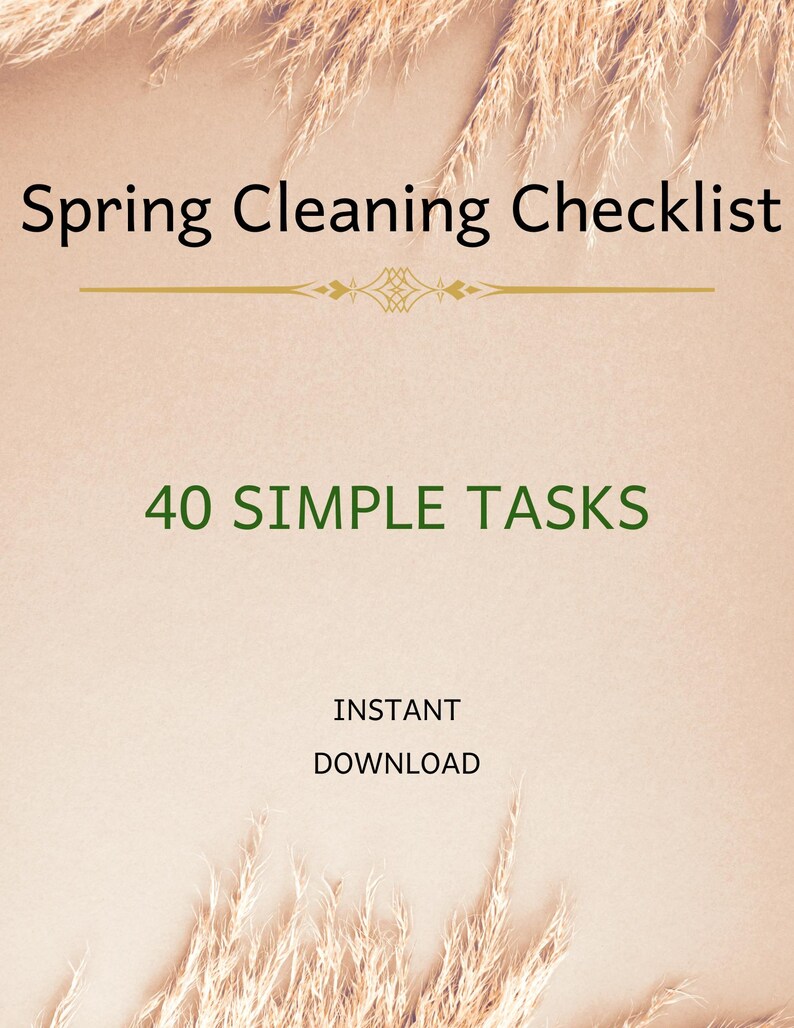 Spring Cleaning Checklist | Room by Room Home Organizer (instant ...
