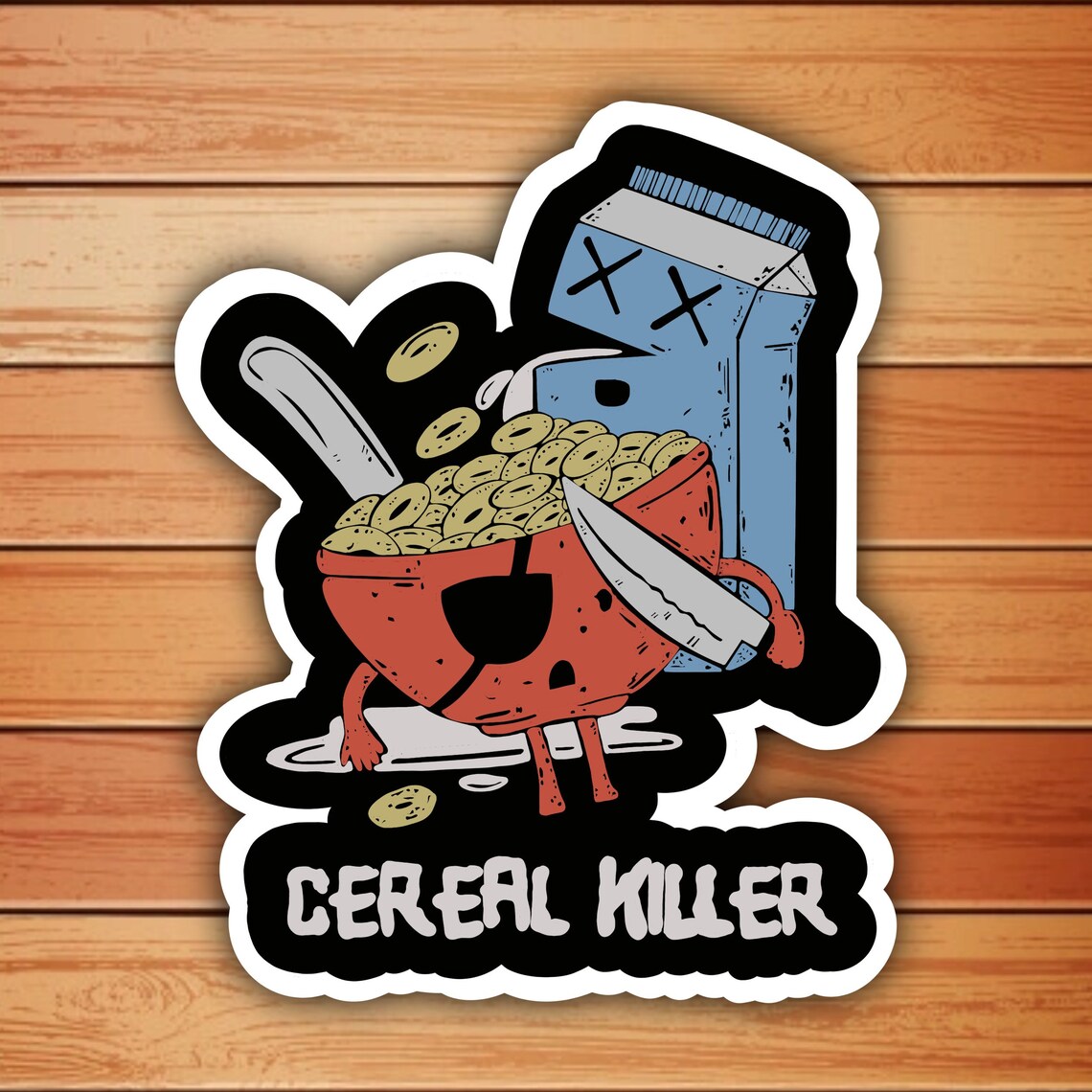 Cereal Killer Sticker Funny Decals Food Clings Easter Gifts Etsy