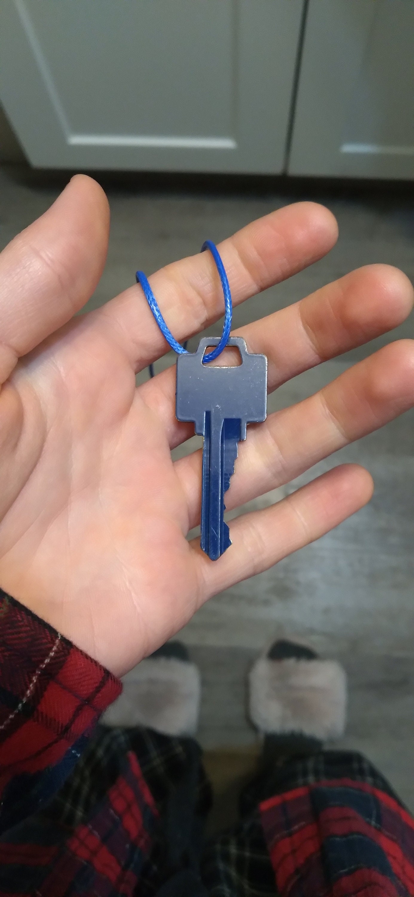 Frozen Blue Vintage Key Necklace