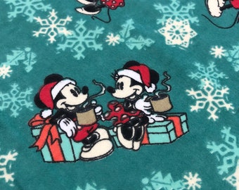 Disney Christmas Mickey Mouse and Minnie Mouse Fabric Snowflakes