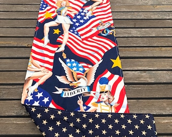 Patriotischer Tischläufer ... Sterne und Streifen, Maritimer, Vierter Juli, Gedenktag, Tag der Arbeit