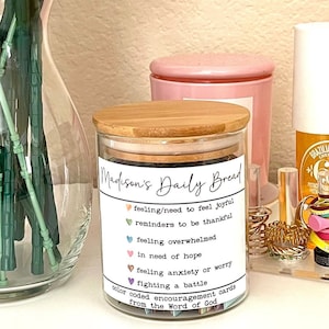 Scripture Jar, Bible Verses for Encouragement, Jar of Bible Verses, Christian Gift