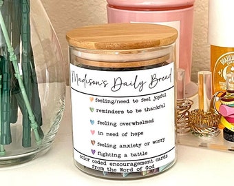 Scripture Jar, Bible Verses for Encouragement, Jar of Bible Verses, Christian Gift