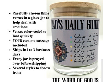 Custom Father&#39;s Day Gift, Read Me When Jar, Bible Verses for encouragement, Jar of Bible Verses, Christian Gift