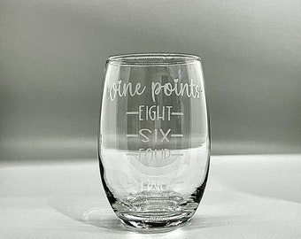 Weight Watchers Inspired Point Tracking Wine Glass