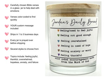 Mental Health Gift, Christian Gift, Emotional Support Gift, Bible Verses for encouragement, Jar of Bible Verses