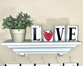 Omkeerbare blokken voor Valentijnsdag en St. Patrick's Day, handgemaakt decor, boerderij
