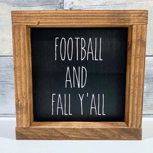 Football and fall y'all, Football Sign, Tiered Tray Decor, Fall Decor, Football, Football Decor, Home Decor, Farmhouse Decor, Fall Sign