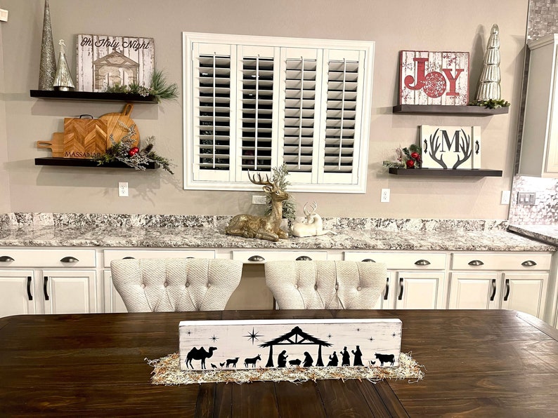 Nativity Table Runner, Farmhouse Christmas Decor (30 Inch) - Etsy