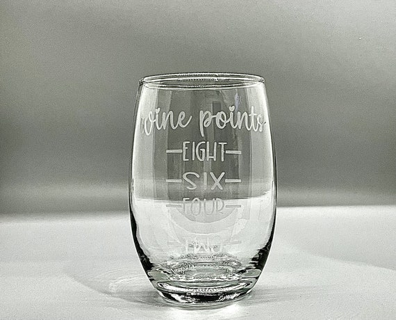 Weight Watchers Inspired Point Tracking Wine Glass - Etsy Israel
