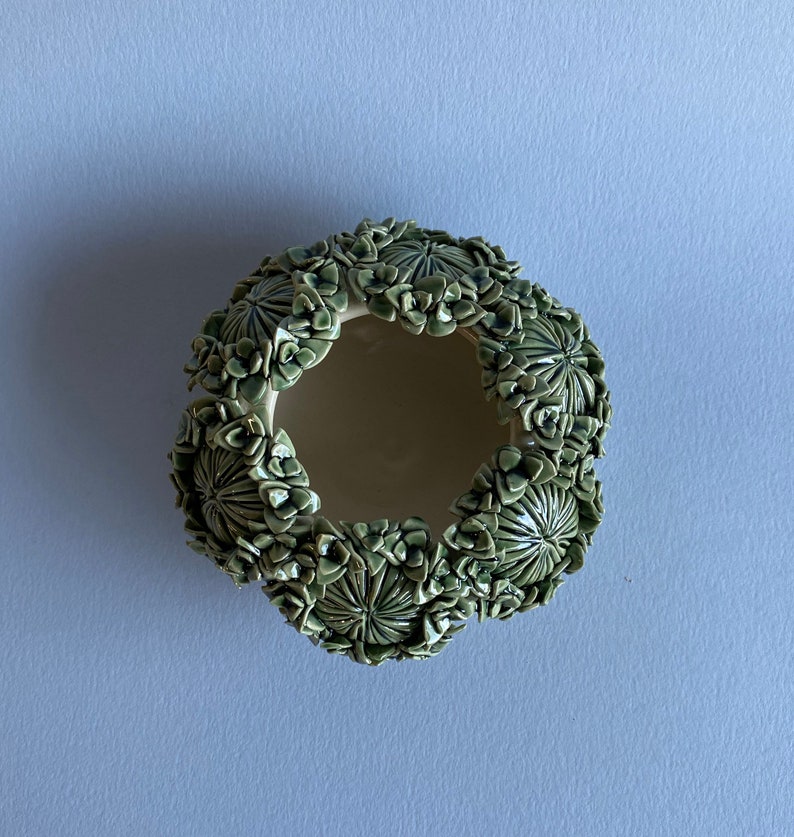 Small Green Cornflower dish