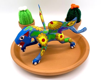 Winged-Jaguar Alebrije, Oaxaca Wood Carved Alebrije