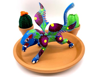 Winged-Jaguar Alebrije, Oaxaca Wood Carved Alebrije
