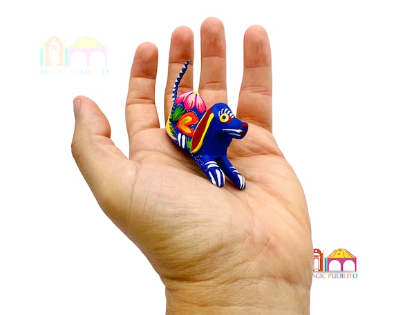 Hand Painted Alebrije Mini Dog with long ears Alebrije Wood Carved Alebrije Hand Painted Alebrije Mini Dog with long ears Alebrije Wood Carved Alebrije