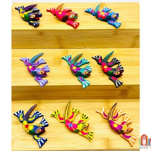 Mini Lagarto Alebrije, Alebrije Tallado en Madera, Alebrije Pintado a Mano