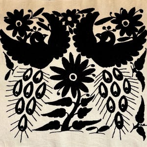 Otomi Embroidery 18&quot; X 18&quot;, Otomi Art, Tenango de Doria Embroidery, Wall Art, Embroidered Carpet