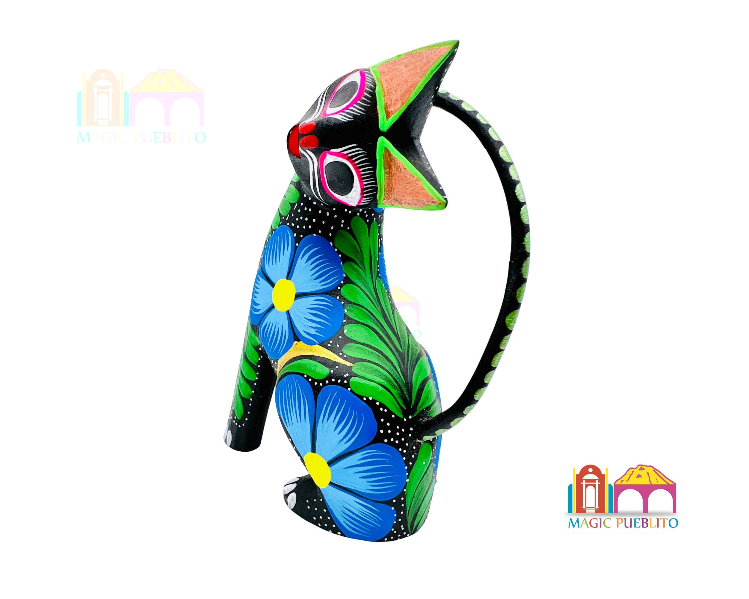 黒猫アレブリヘ、木彫りアレブリヘ、オアハカ民芸 - Etsy 日本