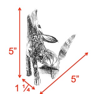 May include: A black and white pencil drawing of a wolf howling, with a 5 inch by 5 inch measurement.