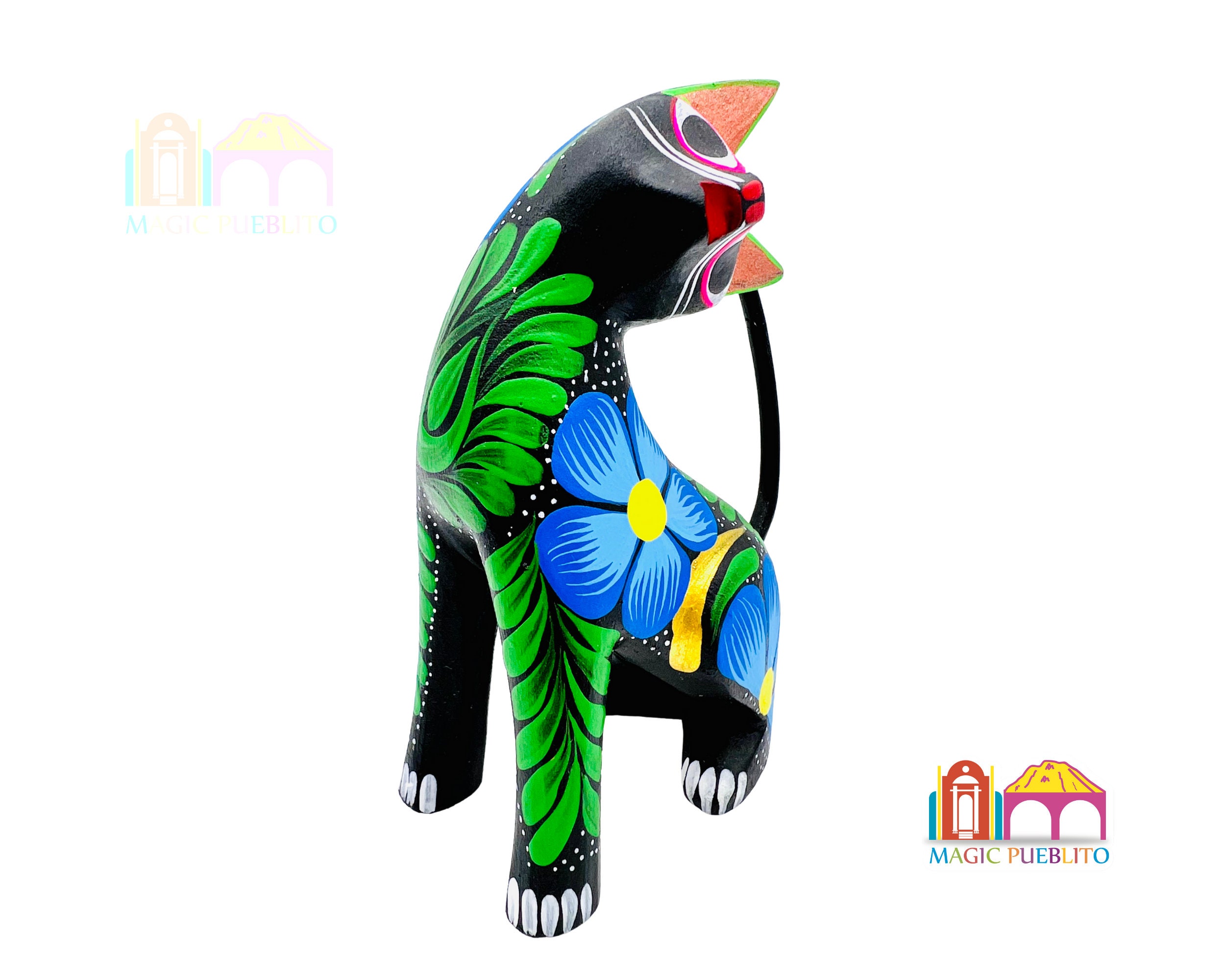 黒猫アレブリヘ、木彫りアレブリヘ、オアハカ民芸 - Etsy 日本