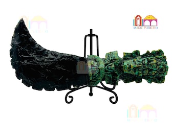 Eternal Love Ceremonial Obsidian Saw Machete | Knapped Obsidian Dagger | Karambit
