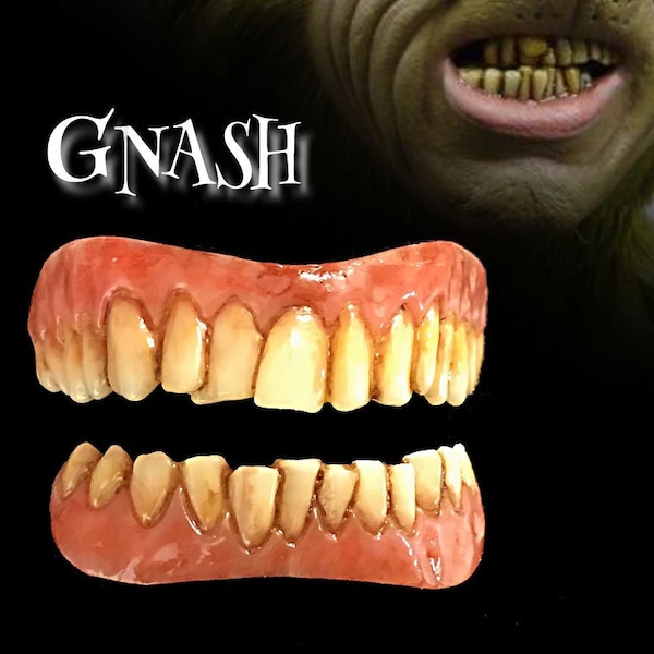 Dientes de disfraz LARP con chapa estilo Gnash