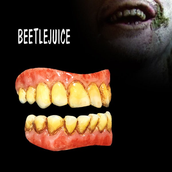 Bettlejuice Costume Teeth FX homenaje al Beetlejuice de Tim Burton