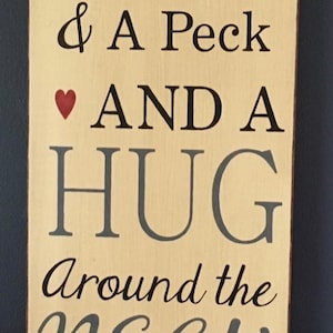 I love you a bushel and a peck Sign. Inspirational sign, love, sign, nursery, sign,