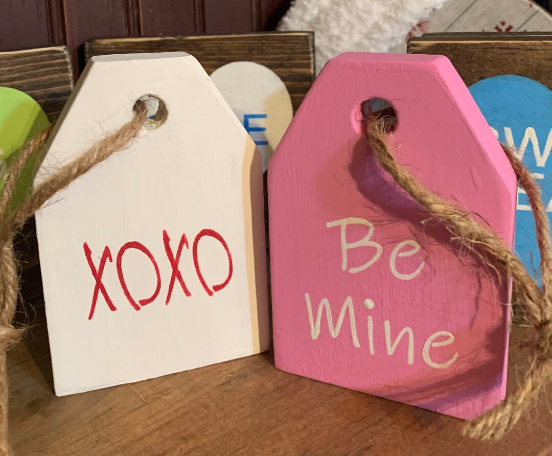 Valentines Tags. Tier Tray, Valentines Blocks. Wooden Blocks. Minnie ...