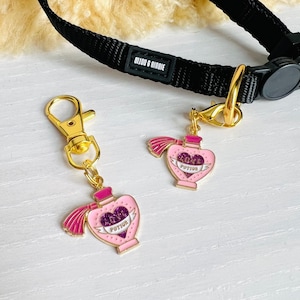 Love Potion Collar Charm LOVE ME Cat and Dog Collar Charms Pet Collar Accessories Clip On Pet Collar Charm image 1