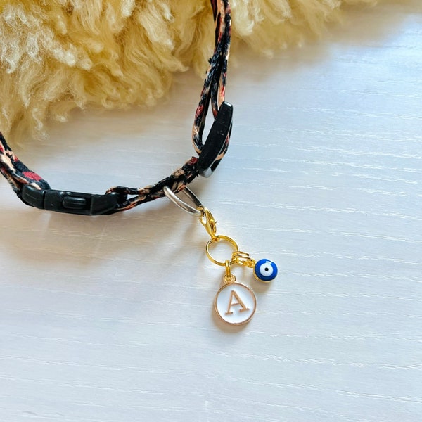 Custom Collar Charm | "GOOD JUJU” | Evil Eye Cat and Dog Collar Charms | Pet Collar Accessories | Clip On Pet Collar Charm