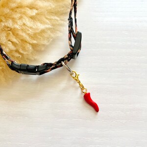 Collar Charms | &quot;CHILI PEPPER” | Spicy Pepper Cat and Dog Collar Charms | Pet Collar Accessories | Clip On Pet Collar Charm