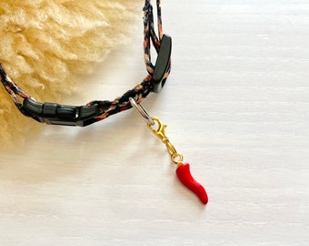 Collar Charms | "CHILI PEPPER” | Spicy Pepper Cat and Dog Collar Charms | Pet Collar Accessories | Clip On Pet Collar Charm