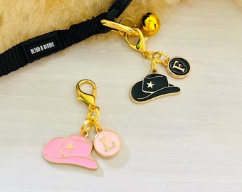 Custom Collar Charms | “WESTERN DREAM” | Cowboy & Cowgirl Hat Cat and Dog Collar Charms | Pet Collar Accessories | Clip On Pet Collar Charm